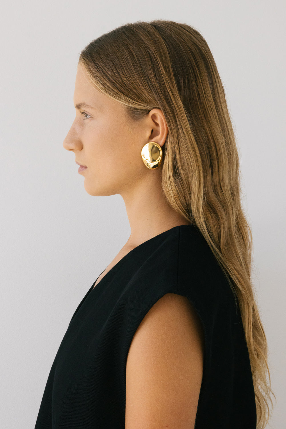 Dylan Dome Earring - 14k Gold Plated