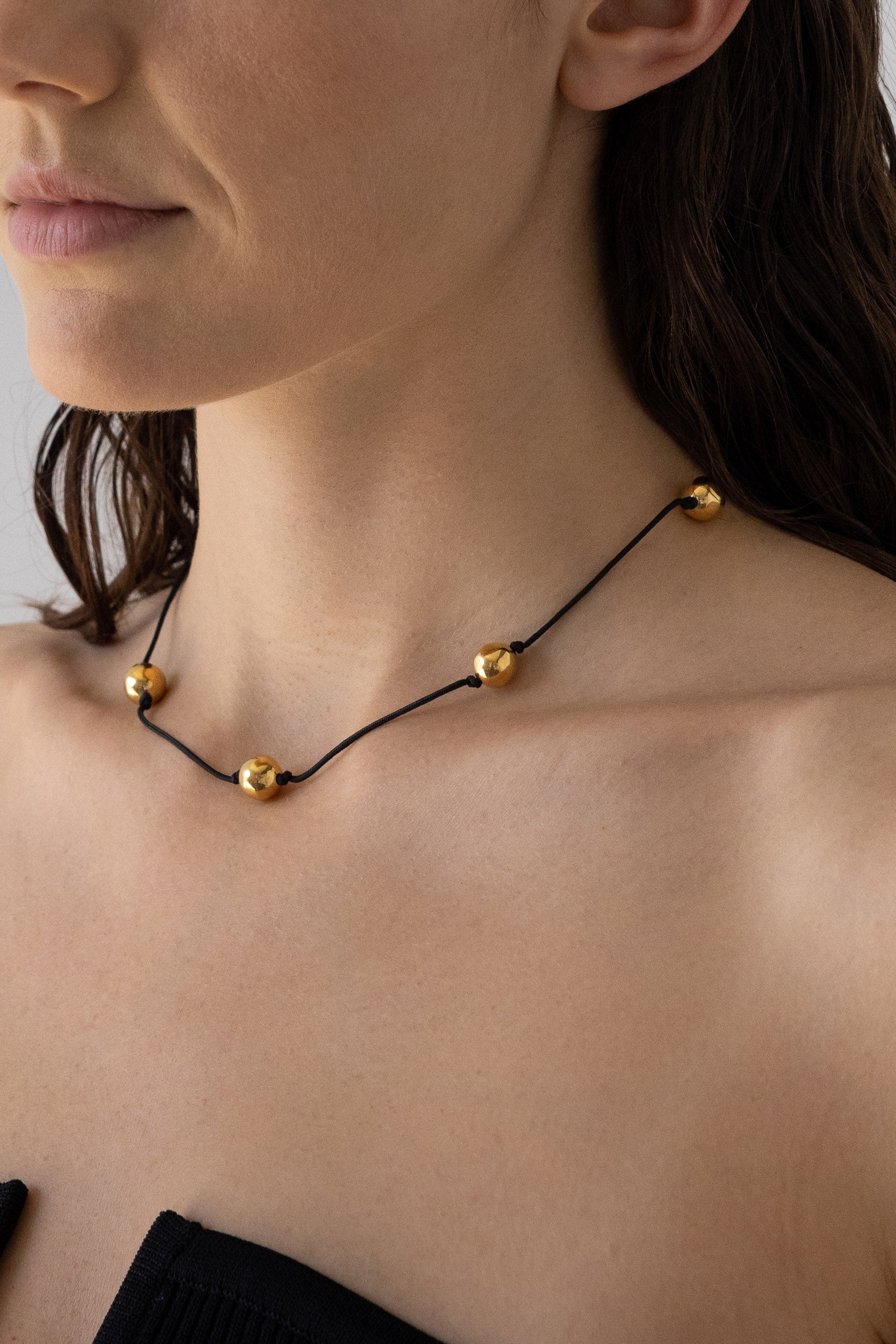 Knotted Necklace - Gold Plated Brass