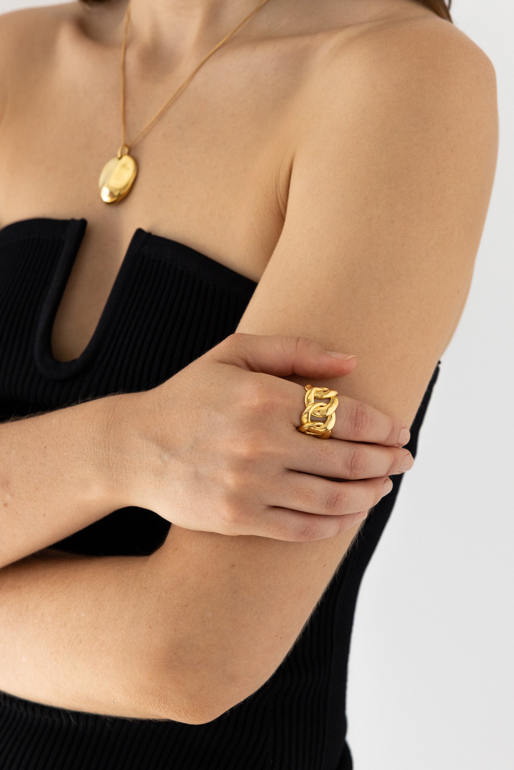 Volume Chain Ring - Gold | Low In Stock