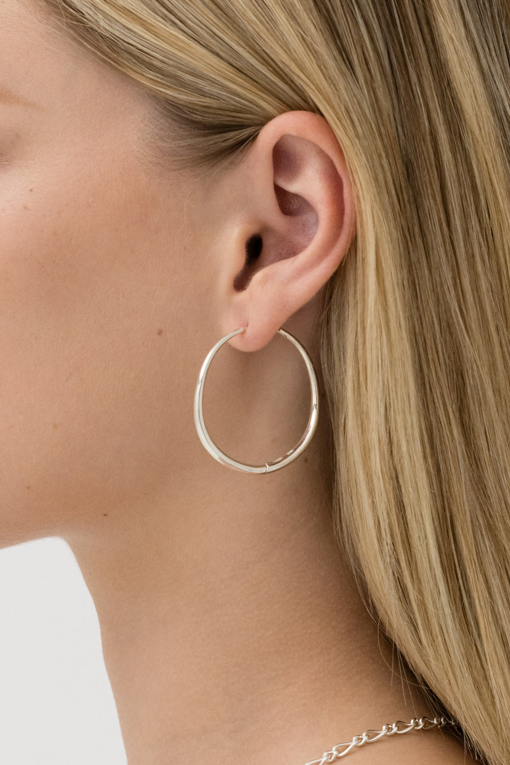 Momento Large Hoops - Silver