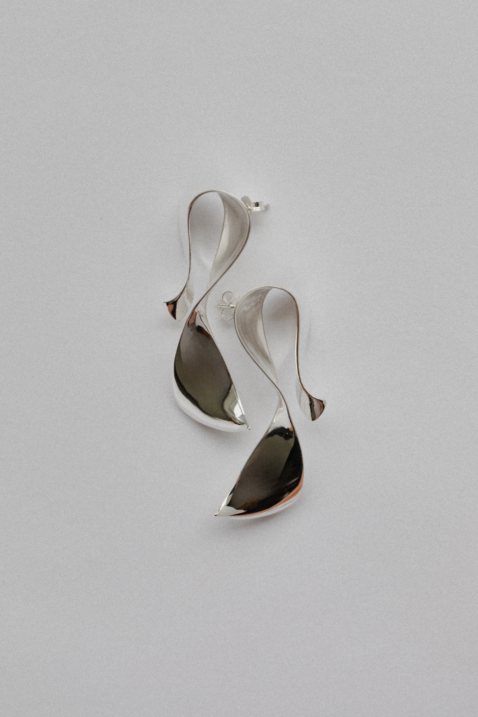Sculpt Earrings - Silver