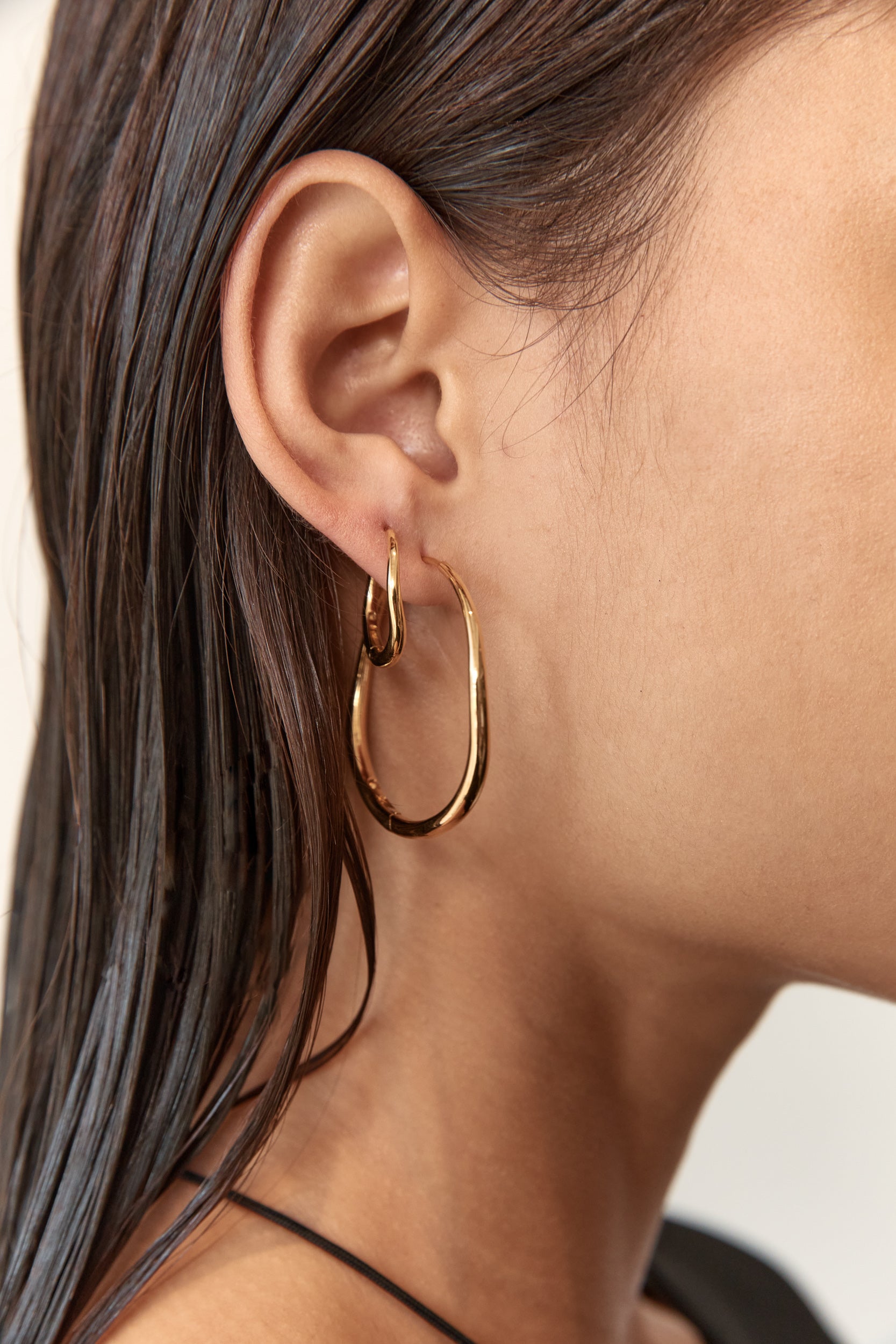 Momento Large Hoops - Gold | Low In Stock